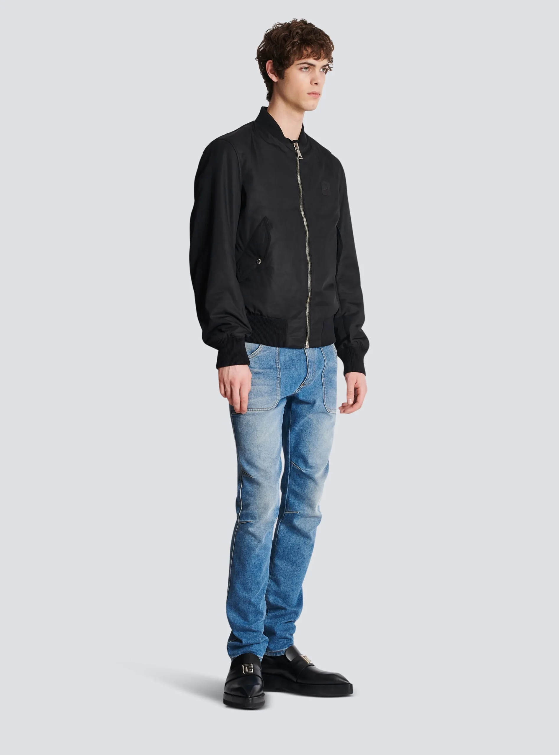 PB Nylon Bomber Jacket-Balmain Shop
