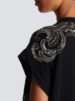 Signature Chain Embroidered T-shirt Dress-Balmain Fashion