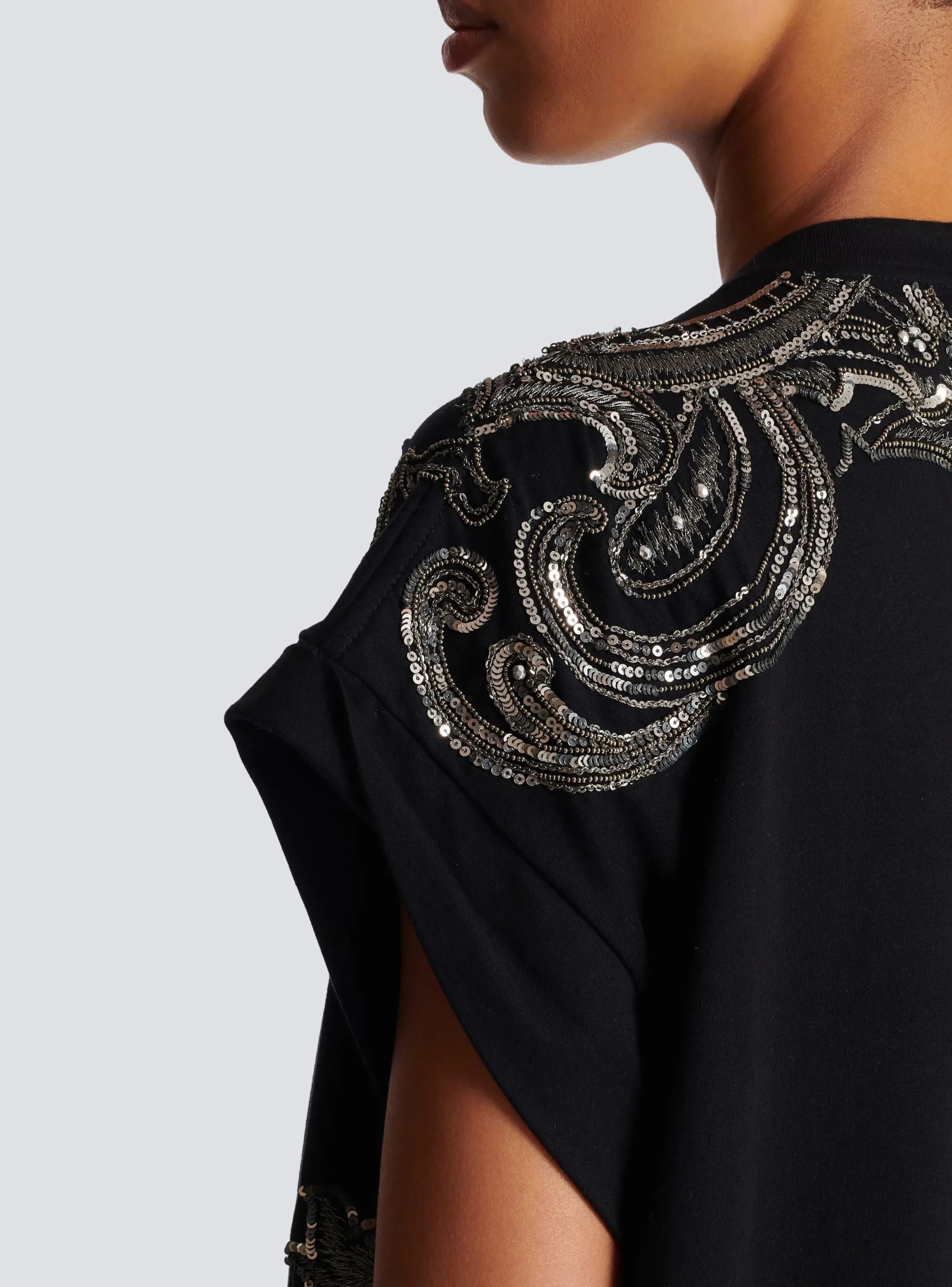 Signature Chain Embroidered T-shirt Dress-Balmain Fashion