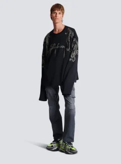 Signature Chain Embroidered Sweater-Balmain Online