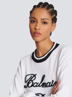 Signature Knit Jumper-Balmain Cheap