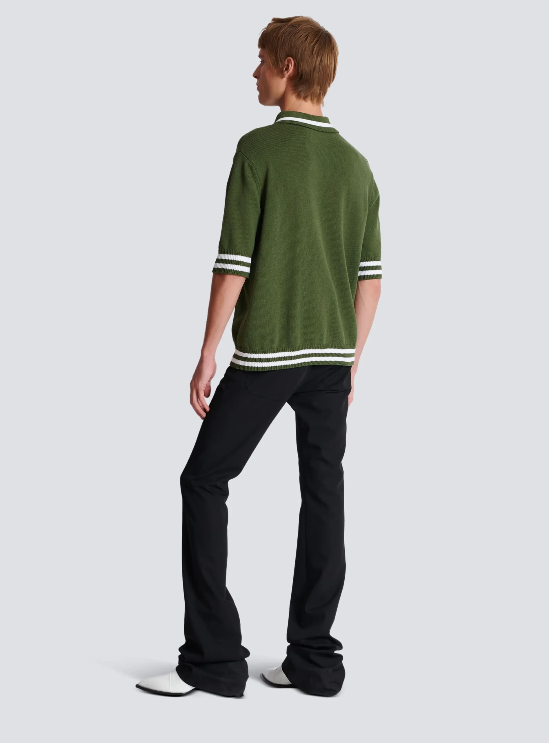 Signature Knit Polo Shirt-Balmain Best Sale