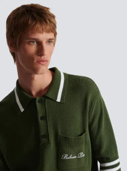 Signature Knit Polo Shirt-Balmain Best Sale