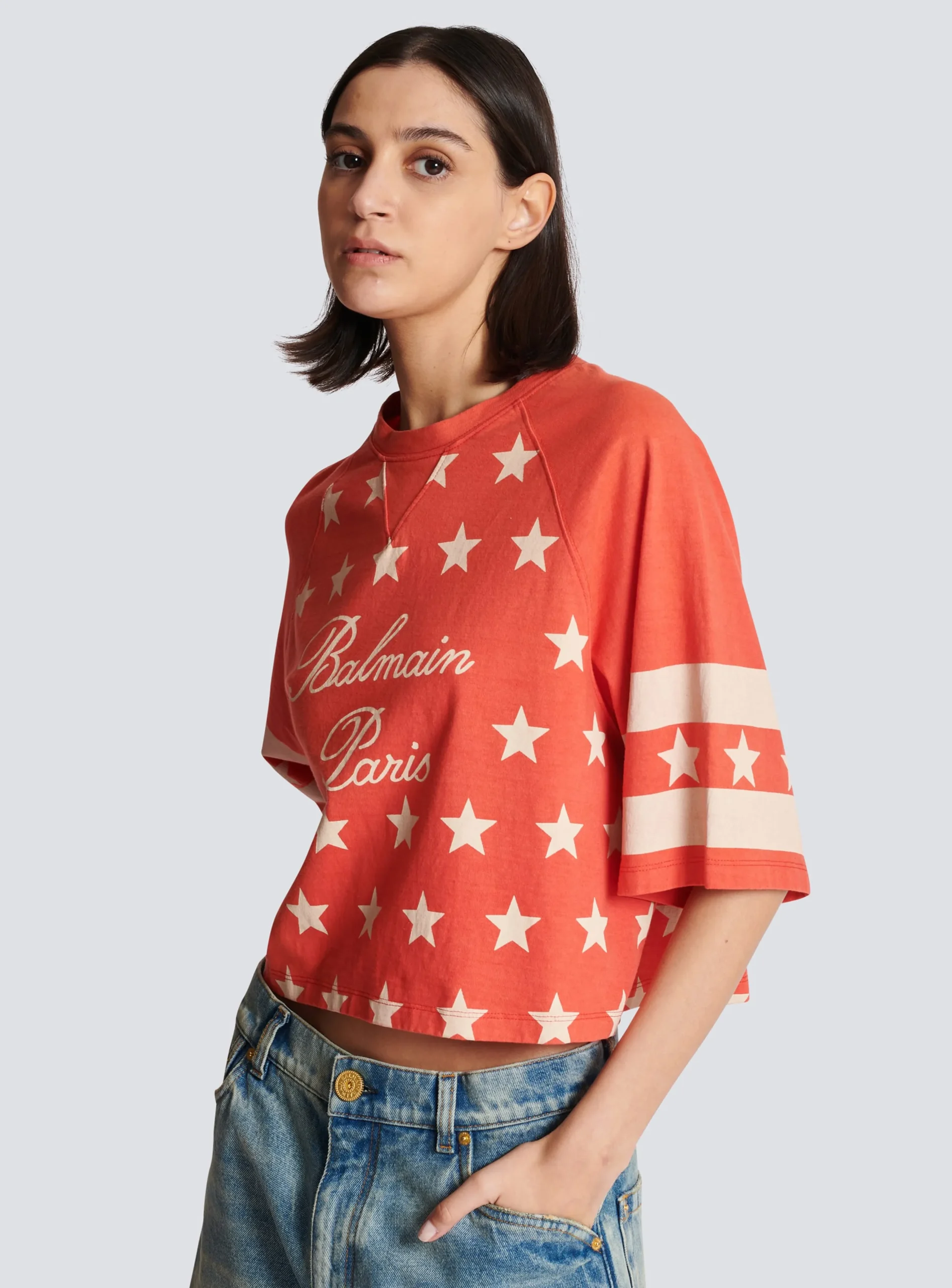Signature Stars T-shirt-Balmain Store