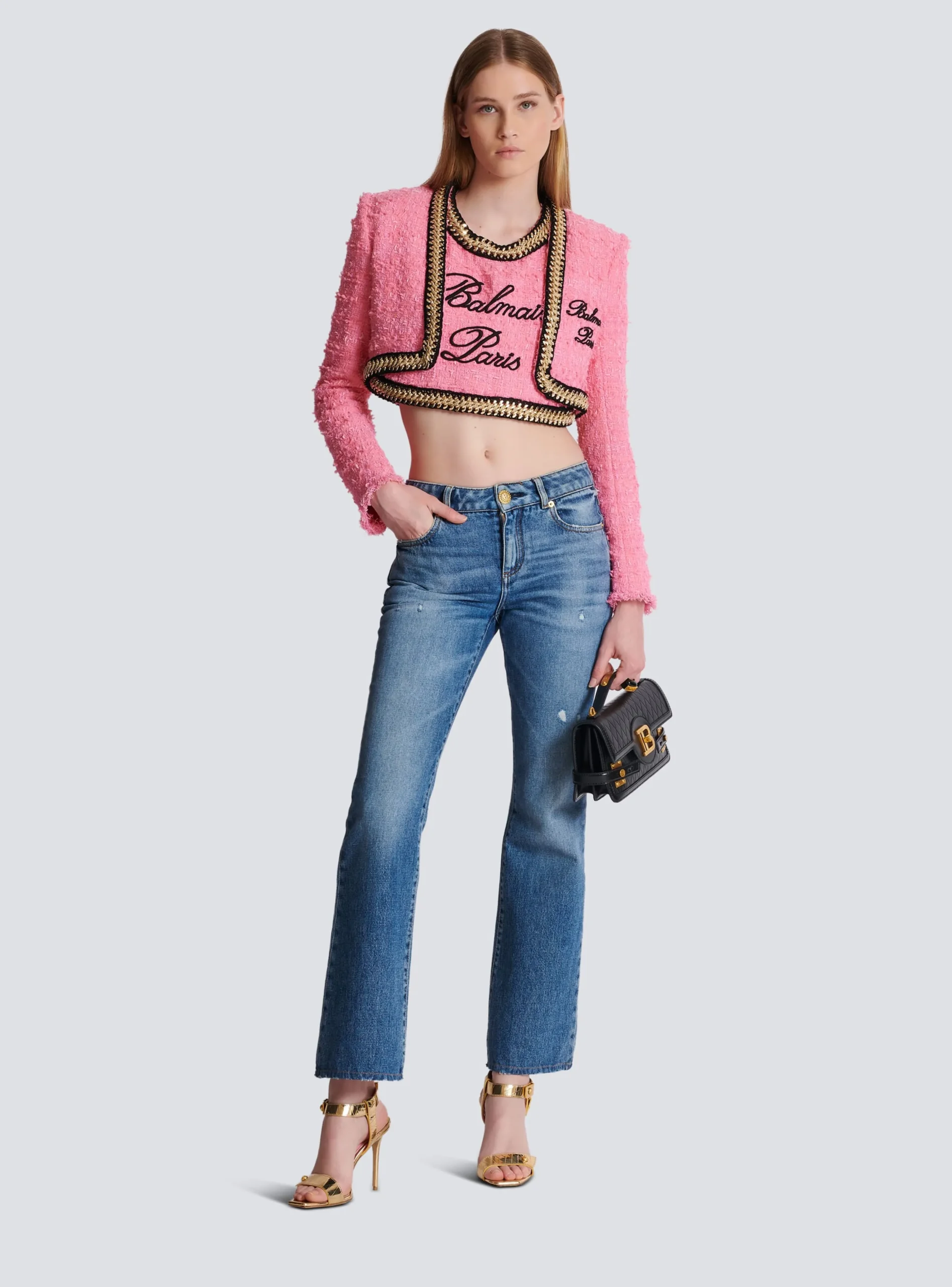 Signature Tweed And Chain Top-Balmain Flash Sale