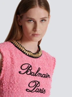 Signature Tweed And Chain Top-Balmain Flash Sale
