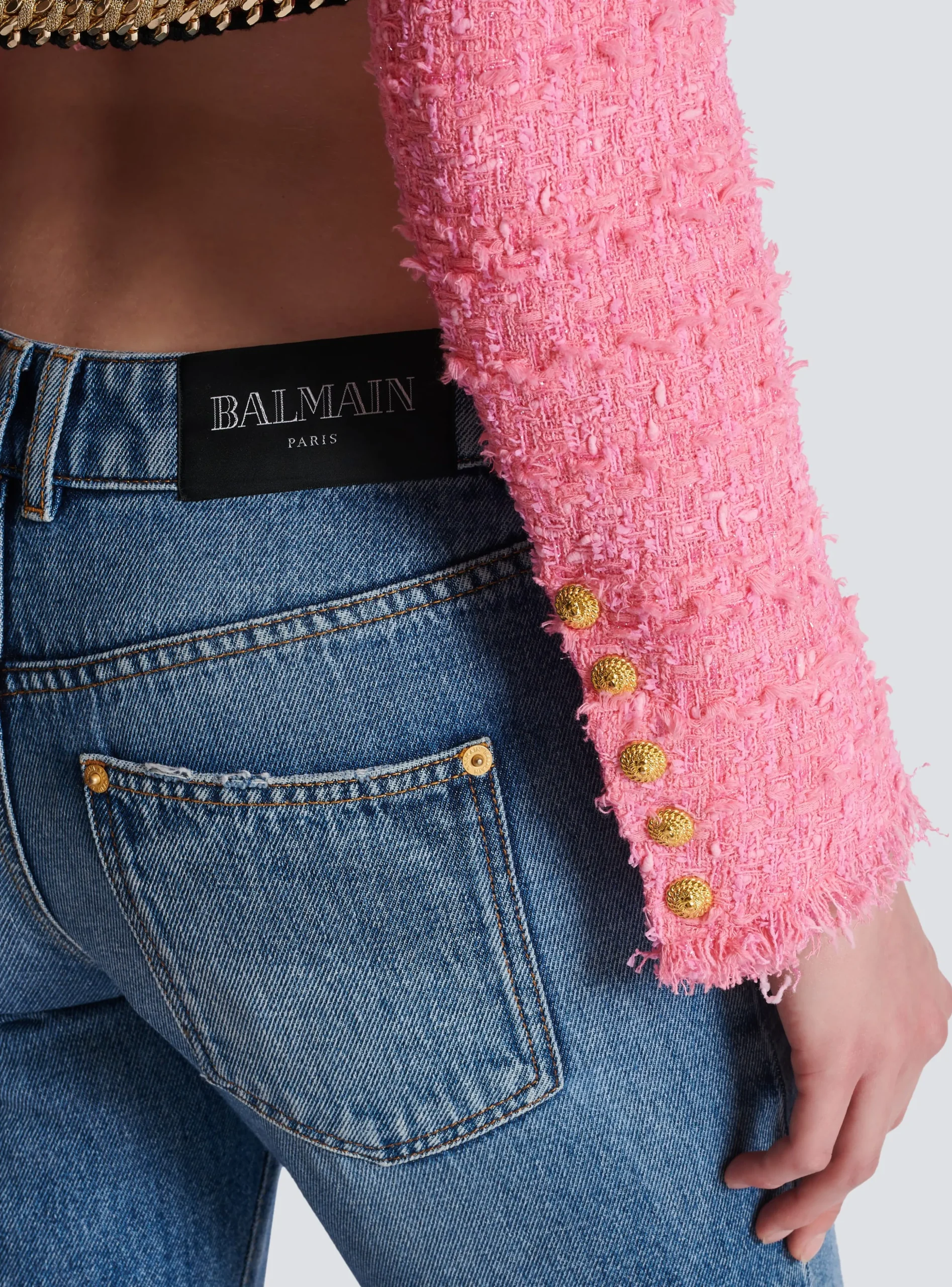 Signature Tweed And Chain Jacket-Balmain Hot