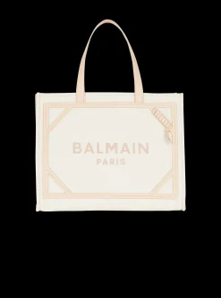 B-Army 42 Canvas And Smooth Leather Tote Bag-Balmain Online