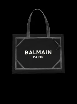 B-Army 42 Monogrammed Canvas And Smooth Leather Tote Bag-Balmain Best