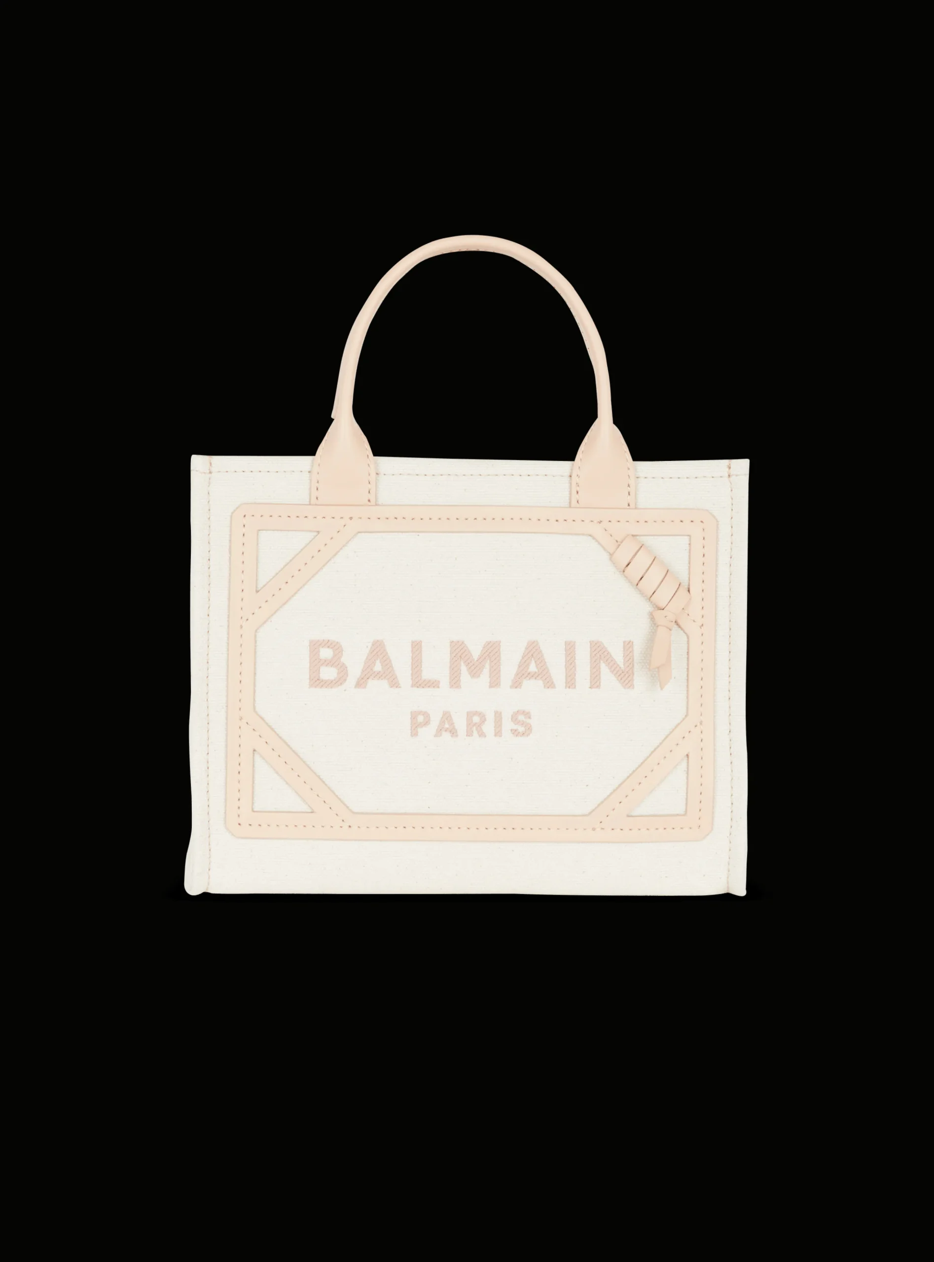B-Army Canvas And Leather Tote Bag-Balmain Cheap