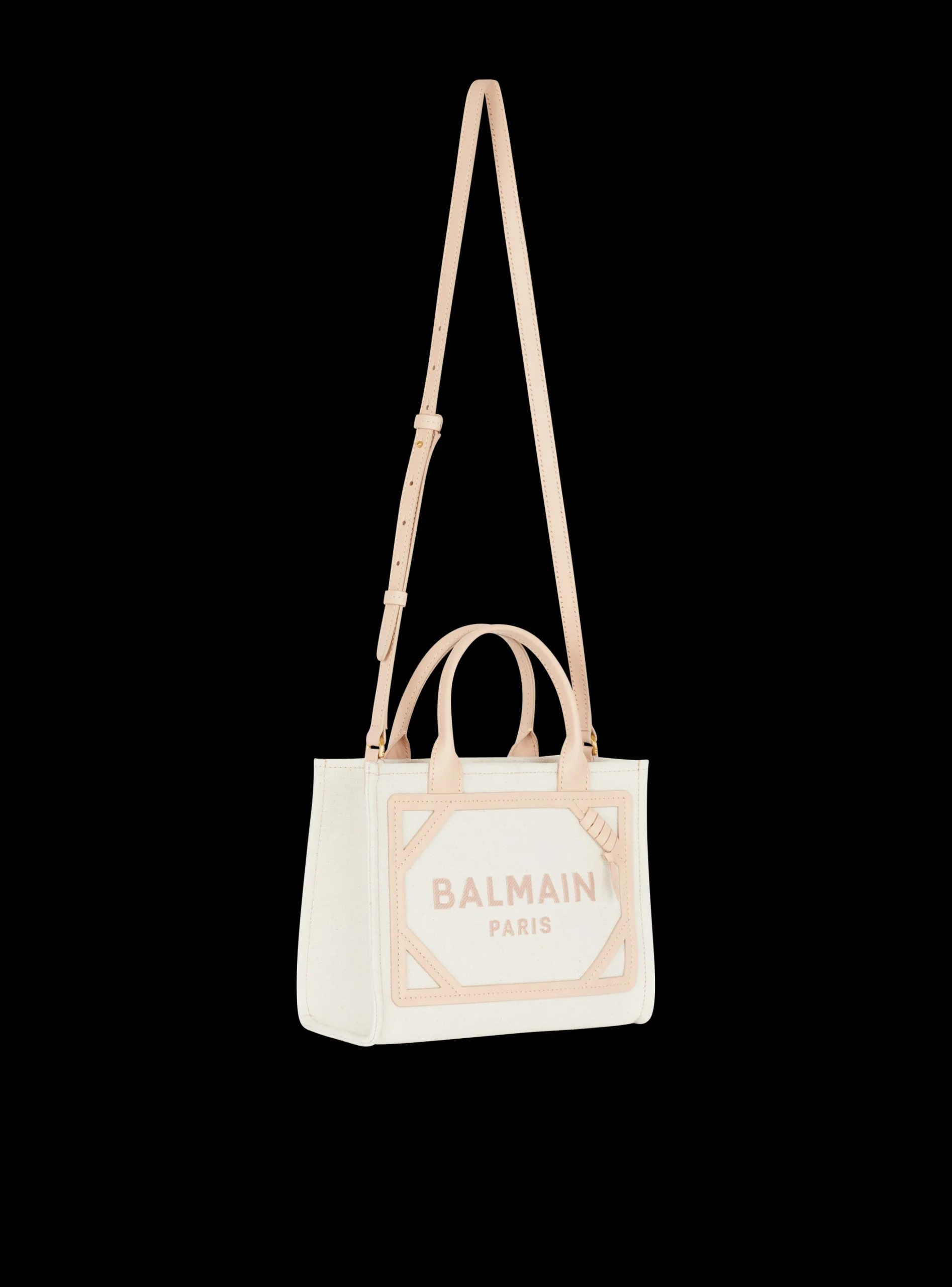 B-Army Canvas And Leather Tote Bag-Balmain Cheap