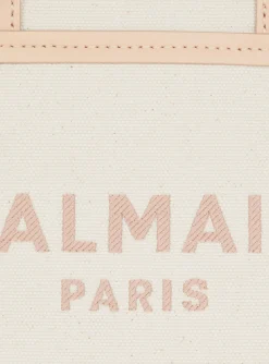 B-Army Canvas And Leather Tote Bag-Balmain Cheap