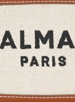 B-Army Canvas And Leather Clutch-Balmain Sale