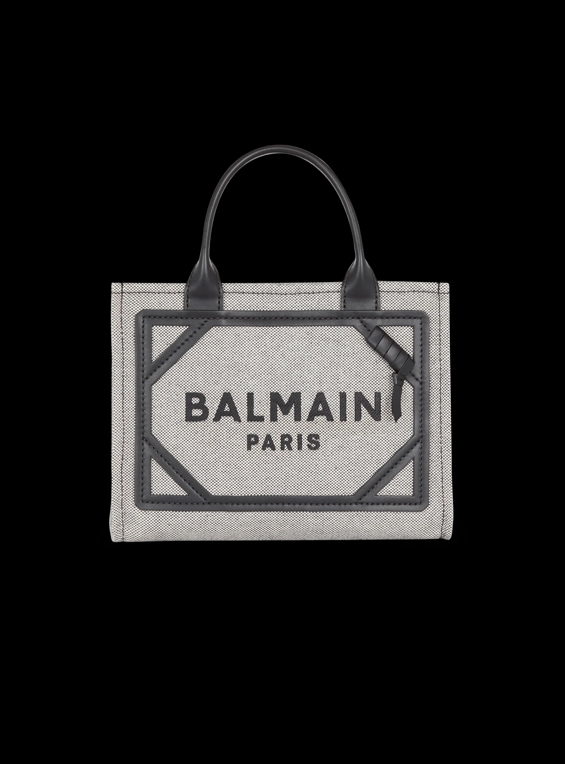 B-Army Canvas And Leather Tote Bag-Balmain Fashion