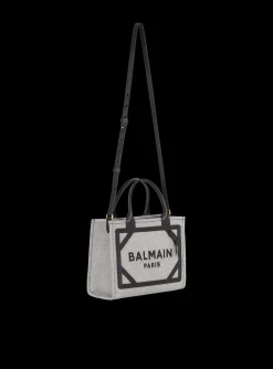 B-Army Canvas And Leather Tote Bag-Balmain Fashion