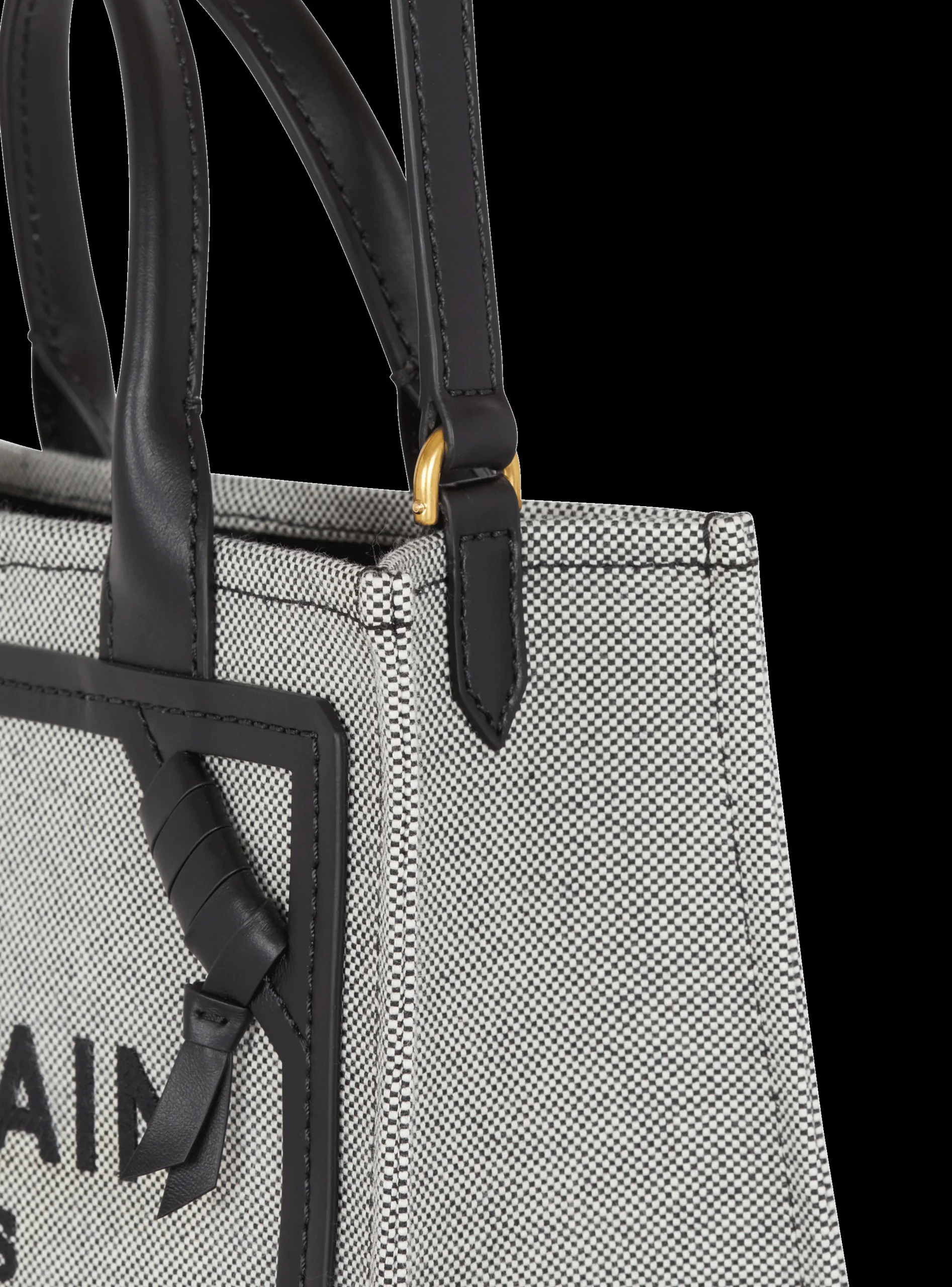 B-Army Canvas And Leather Tote Bag-Balmain Fashion
