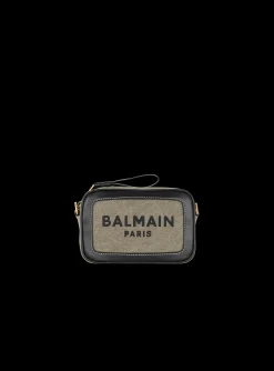 B-Army Canvas And Leather Clutch-Balmain Online