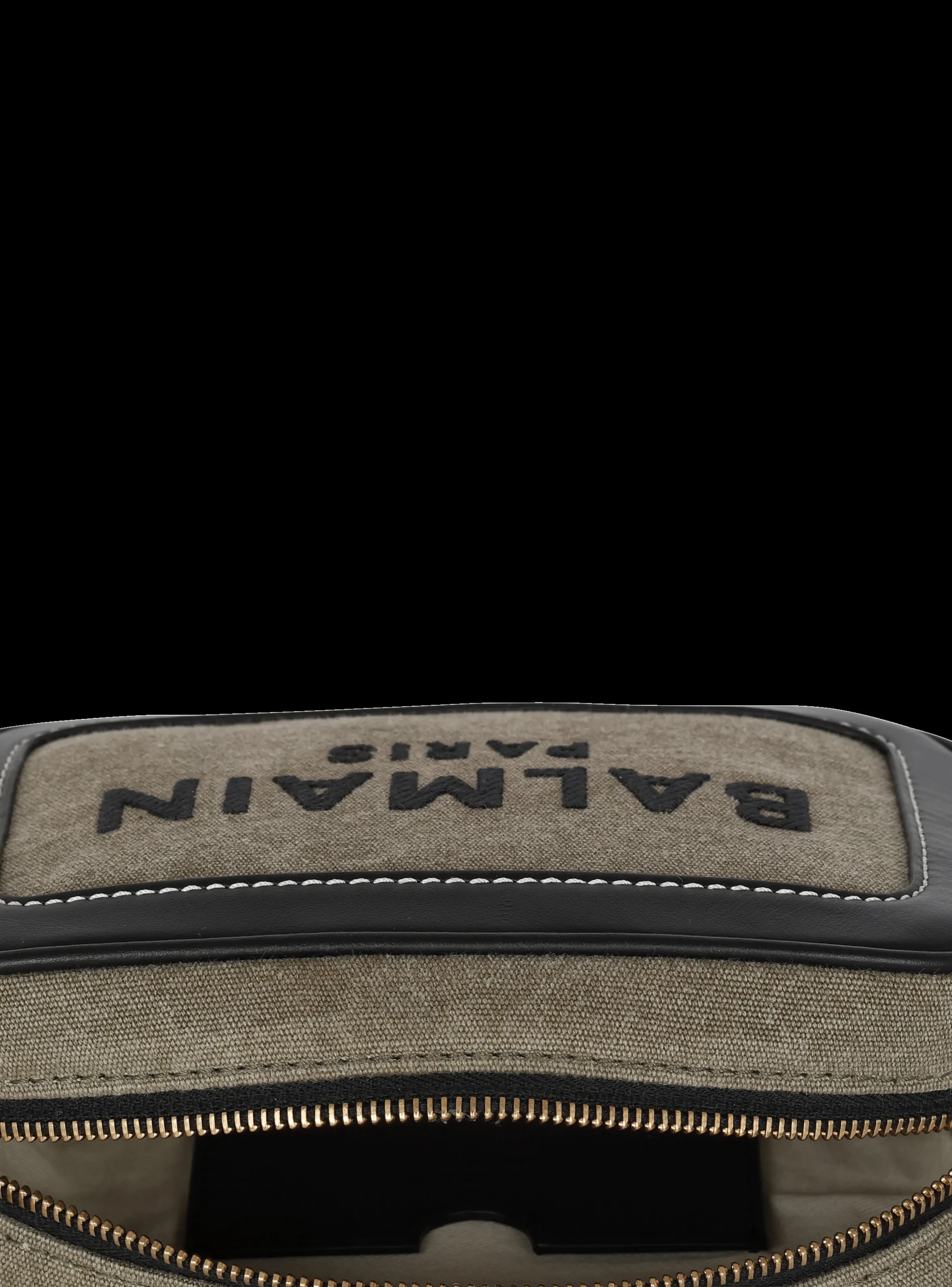 B-Army Canvas And Leather Clutch-Balmain Online
