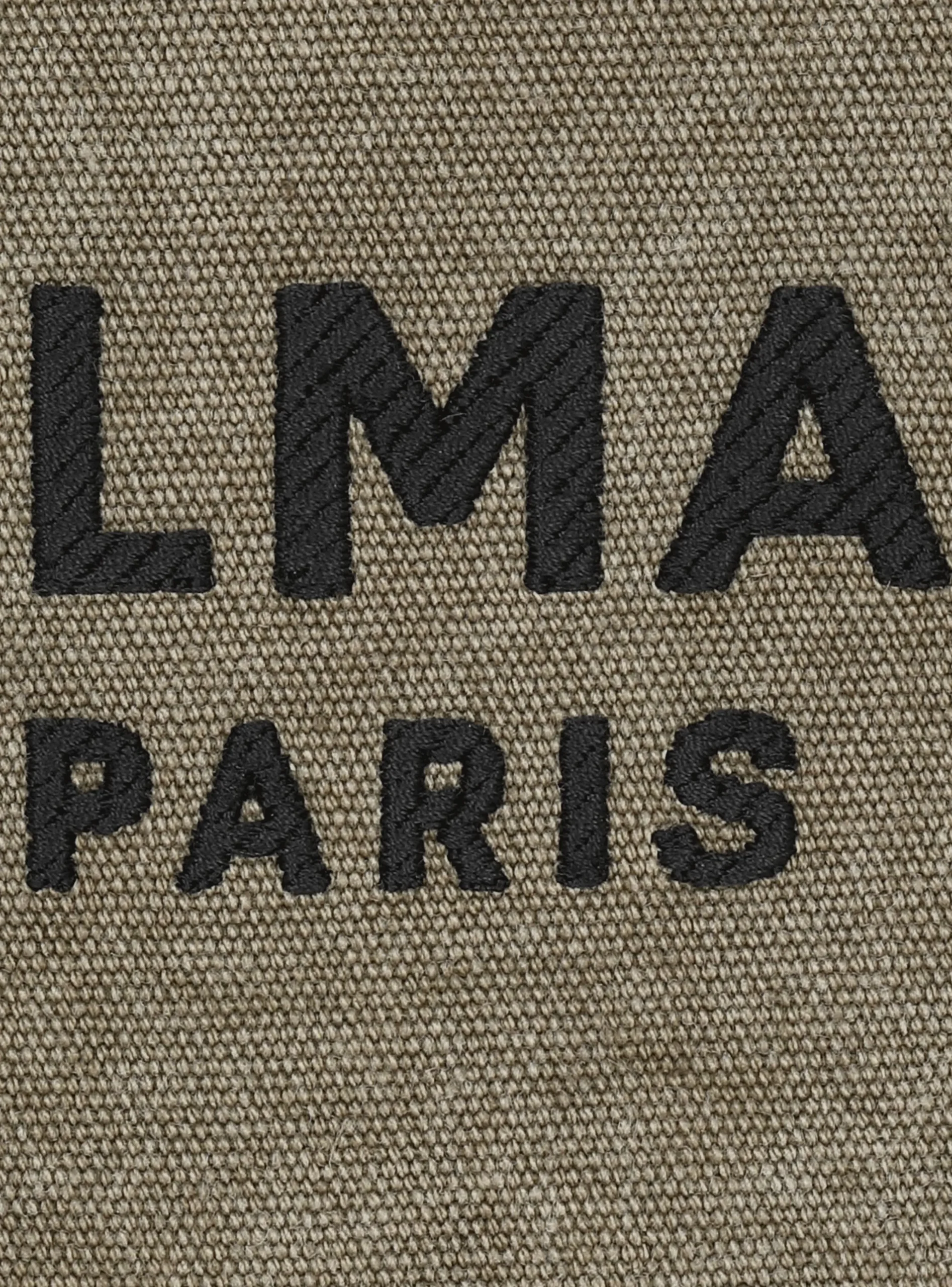 B-Army Canvas And Leather Clutch-Balmain Online