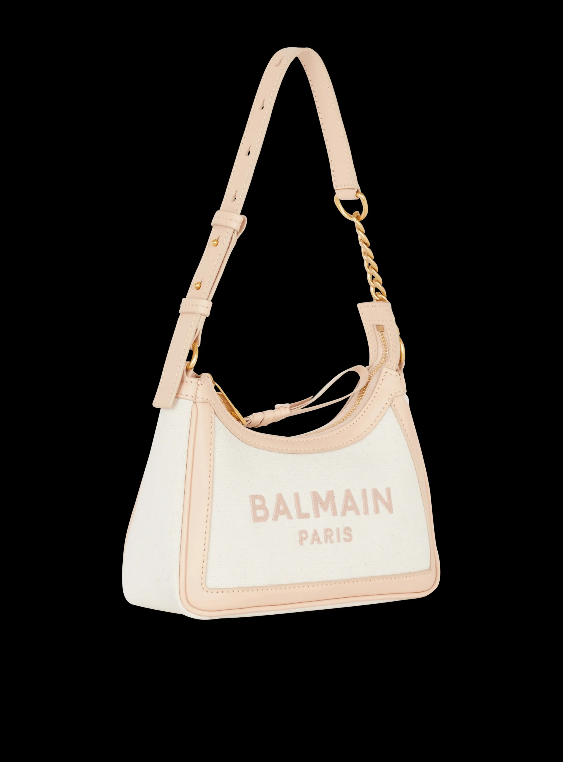B-Army Canvas And Leather Handbag-Balmain Shop