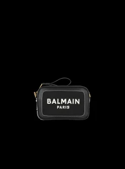 B-Army Canvas And Leather Clutch-Balmain Discount
