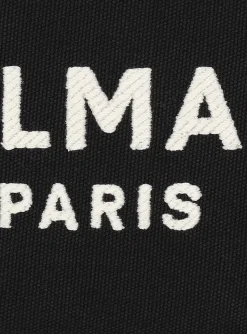 B-Army Canvas And Leather Clutch-Balmain Discount