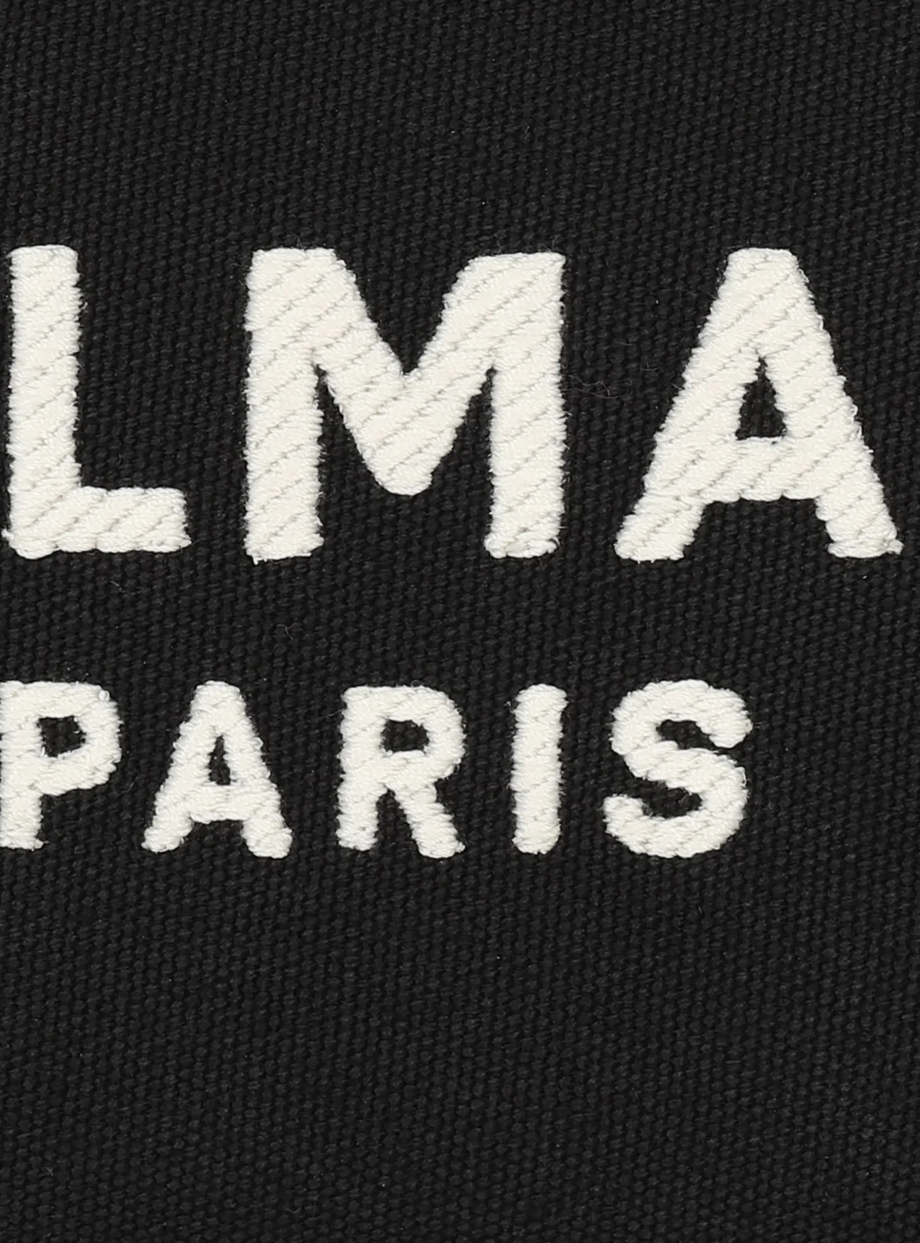 B-Army Canvas And Leather Clutch-Balmain Discount