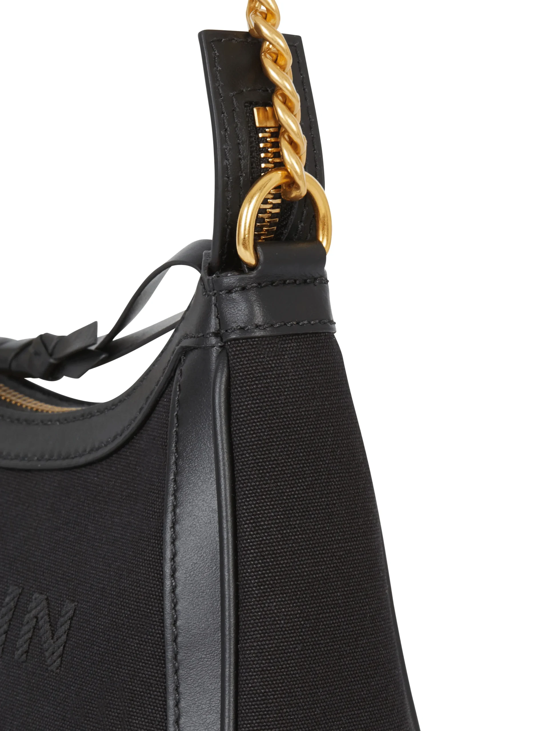 B-Army Canvas And Leather Handbag-Balmain Outlet