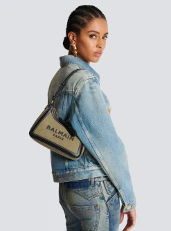 B-Army Canvas Bag With Leather Inserts-Balmain Sale