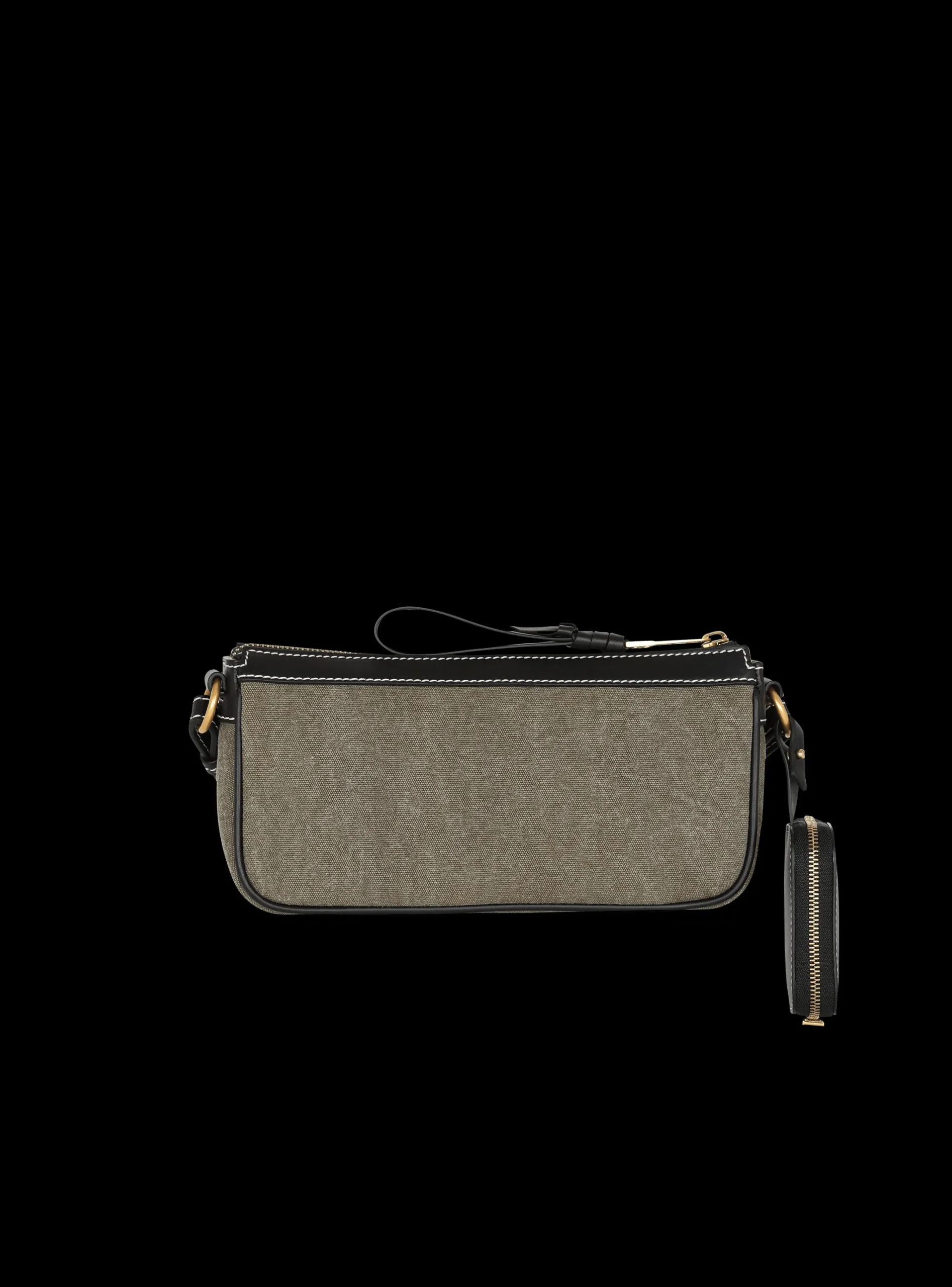 B-Army Canvas Clutch Bag With Leather Inserts-Balmain Shop
