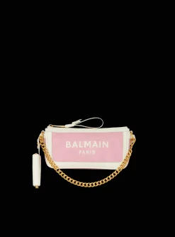 B-Army Chain Pouch In Canvas And Leather-Balmain Cheap