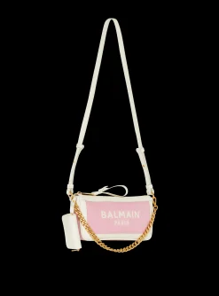 B-Army Chain Pouch In Canvas And Leather-Balmain Flash Sale