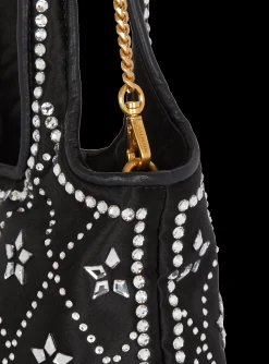B-Army Grocery Bag In Satin And Crystals-Balmain Best
