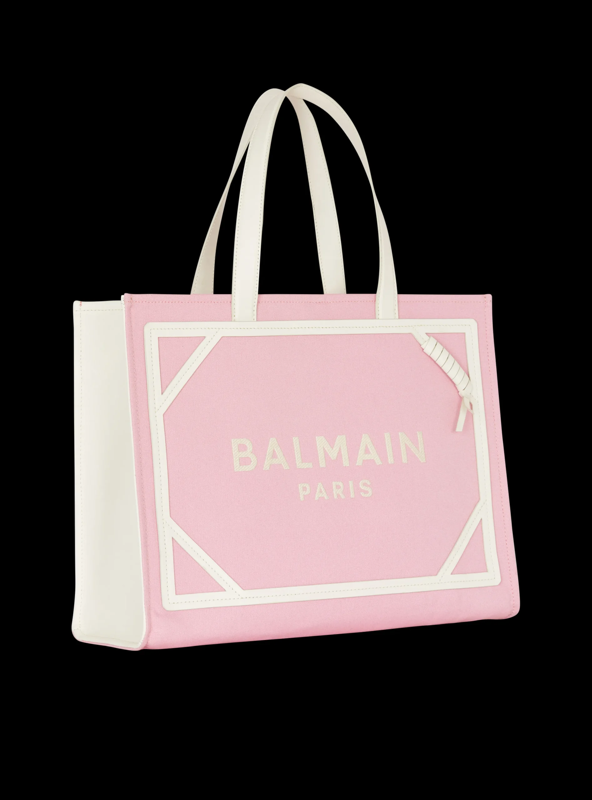 B-Army Medium Canvas And Leather Tote Bag-Balmain New
