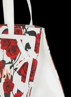 B-Army Medium Canvas Tote Bag With A Roses Print-Balmain Store