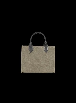 B-Army Mini Canvas Shopping Bag With Leather Inserts-Balmain Online