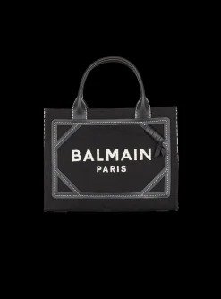 B-Army Monogrammed Canvas And Smooth Leather Tote Bag-Balmain Sale