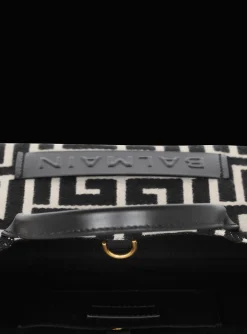 B-Army Monogrammed Jacquard And Leather Tote Bag-Balmain Discount