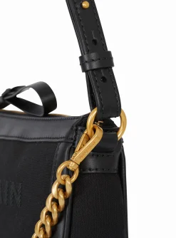 B-Army Pouch Canvas And Leather Bag-Balmain Sale