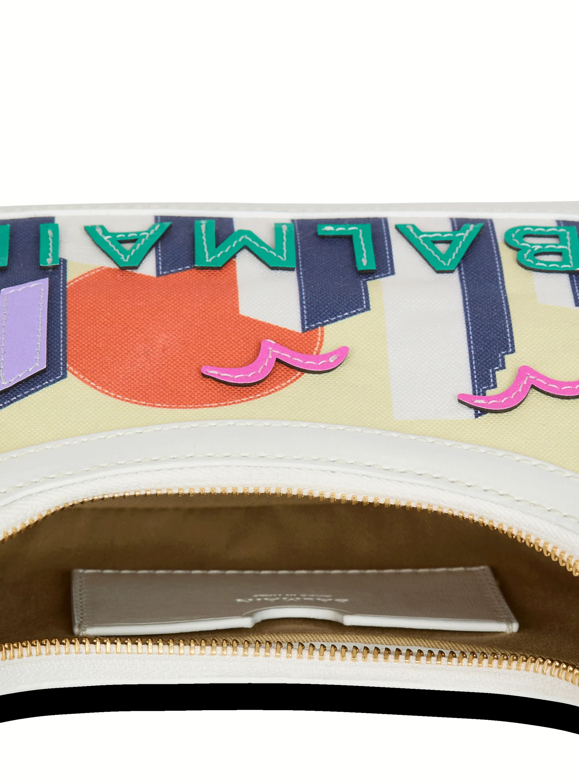B-Army Shoulder Bag In Calfskin And Printed Postcard Canvas-Balmain Flash Sale