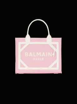 B-Army Small Canvas And Leather Tote Bag-Balmain Cheap