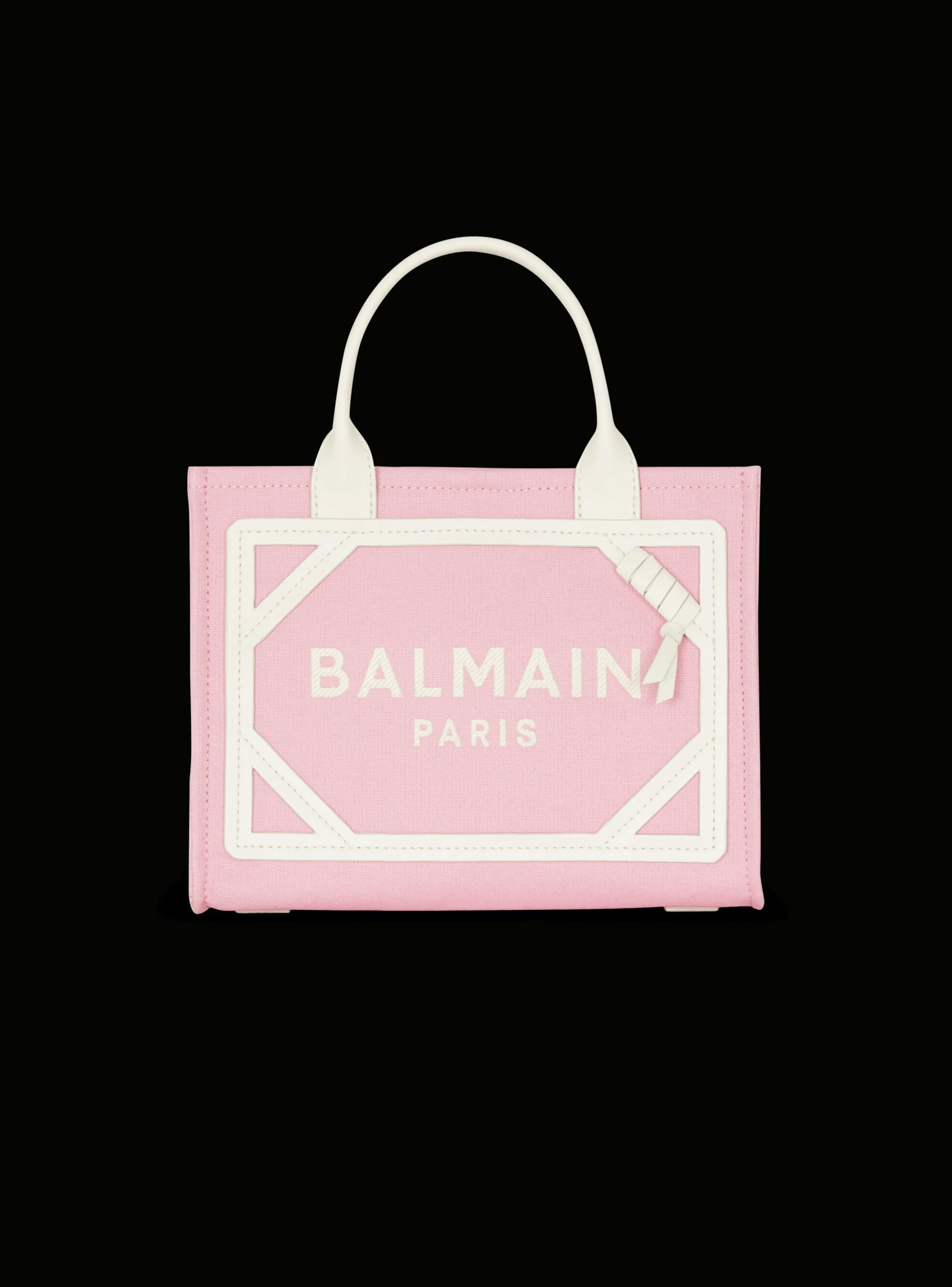 B-Army Small Canvas And Leather Tote Bag-Balmain Cheap