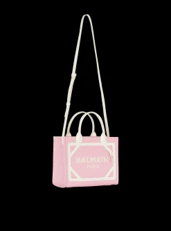 B-Army Small Canvas And Leather Tote Bag-Balmain Cheap