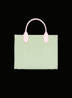 B-Army Small Canvas And Leather Tote Bag-Balmain Outlet