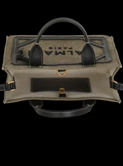 B-Army Small Canvas Shopping Bag With Leather Inserts-Balmain Flash Sale