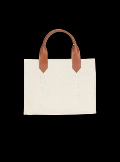 B-Army Small Canvas Shopping Bag With Leather Inserts-Balmain Outlet