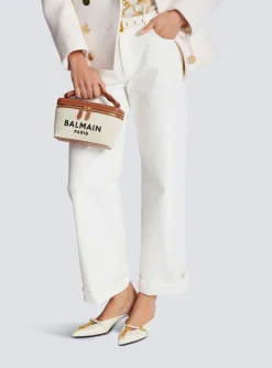 B-Army Vanity Case In Canvas And Leather-Balmain Hot
