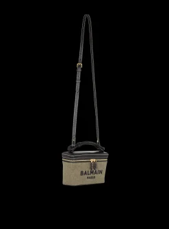 B-Army Vanity Case In Canvas And Leather-Balmain Outlet