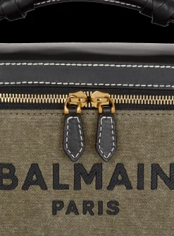 B-Army Vanity Case In Canvas And Leather-Balmain Outlet