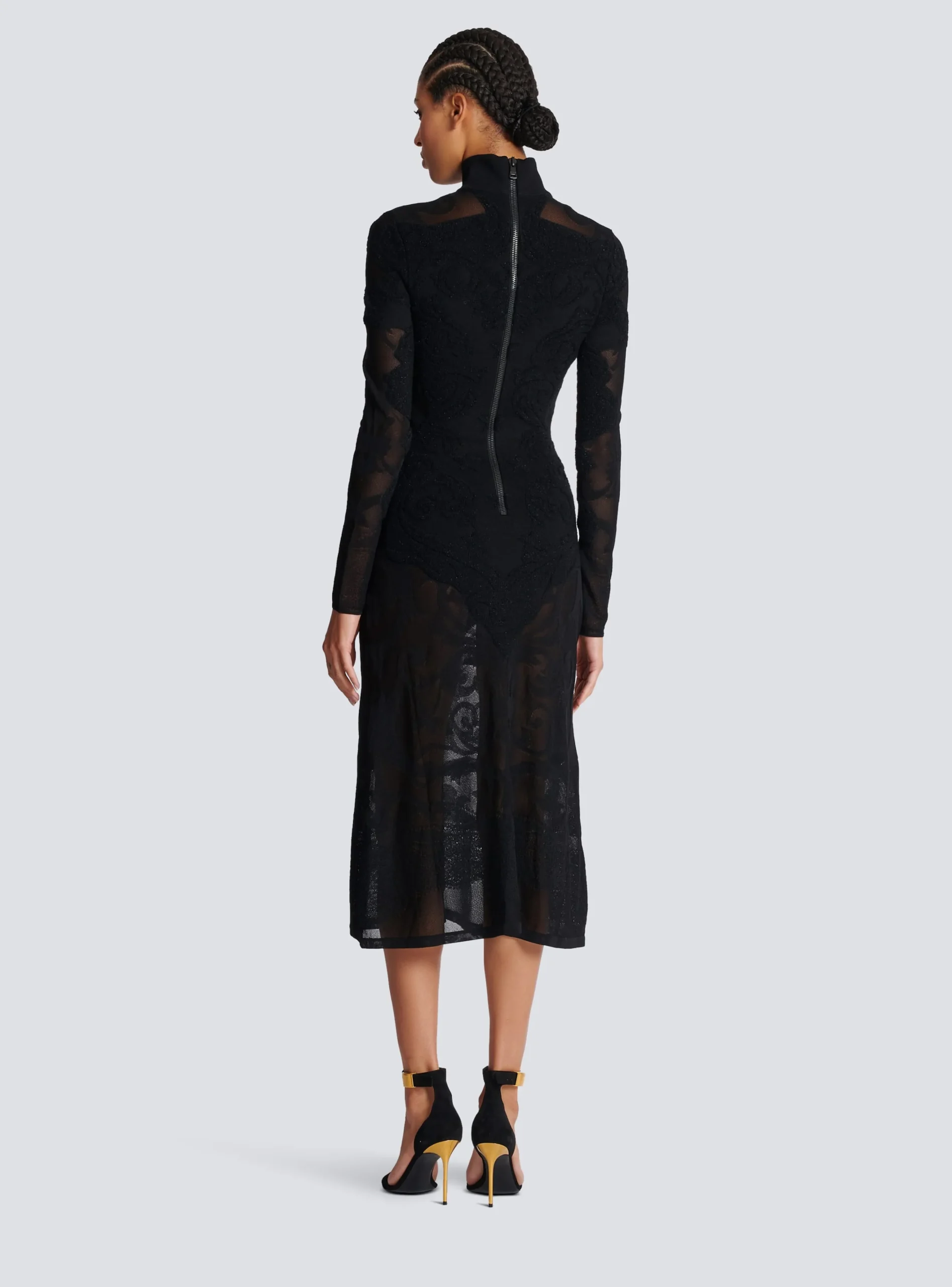 Baroque Fine Knit Dress-Balmain Best